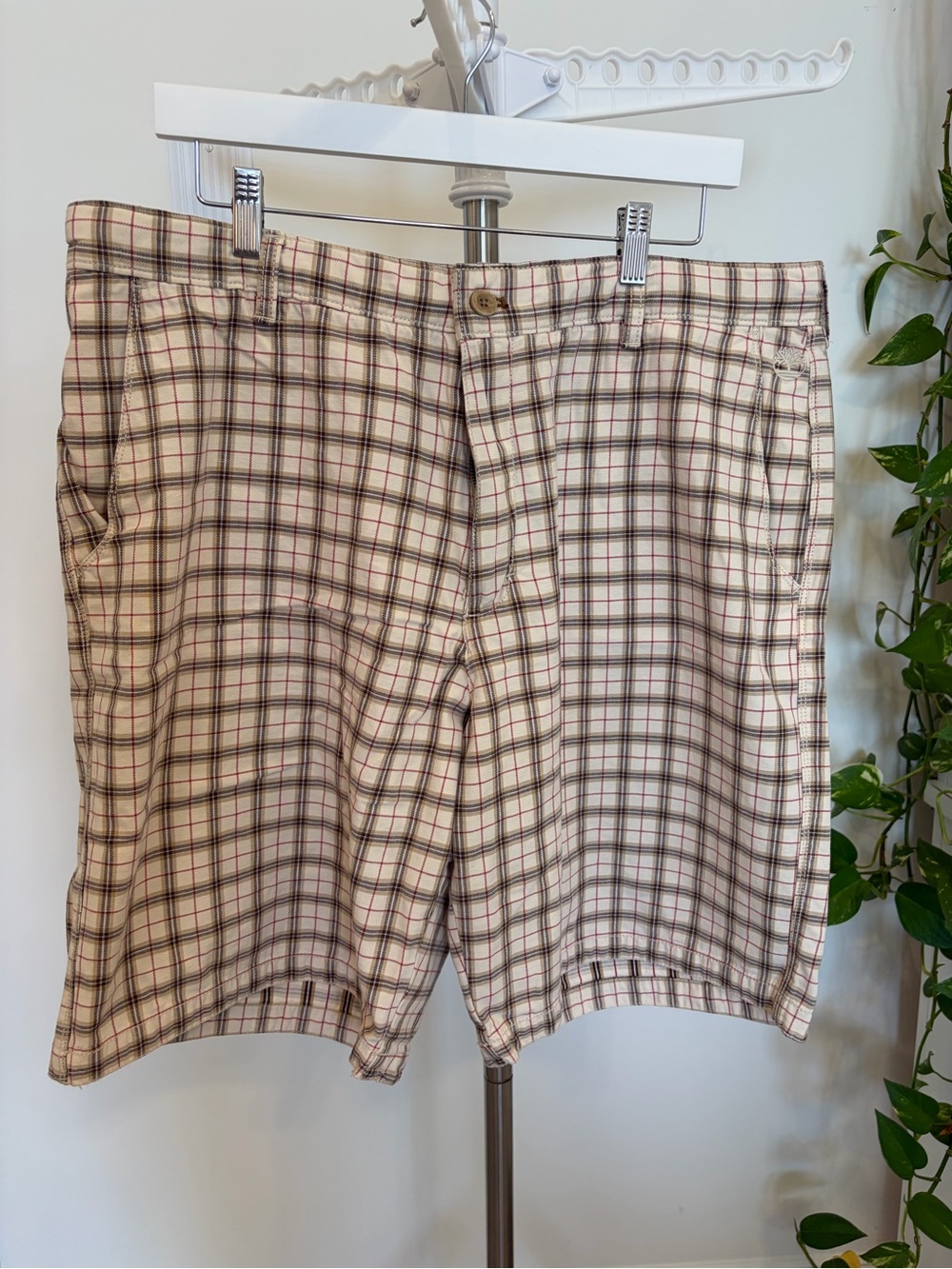 Men’s Timberland Plaid Flat Front Shorts
